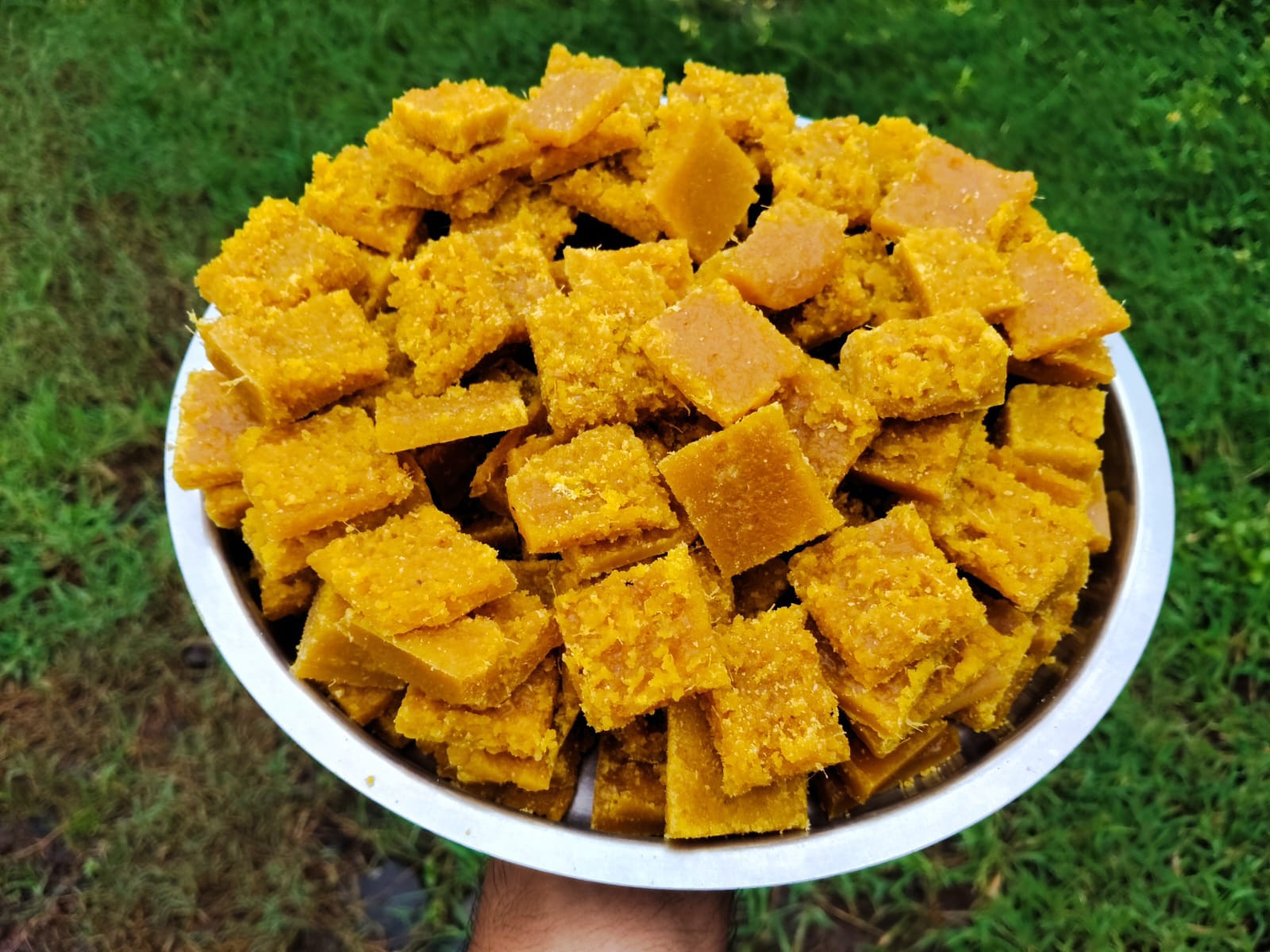 Traditional Maharashtrian sweets thali fresh from Sathe Food Products